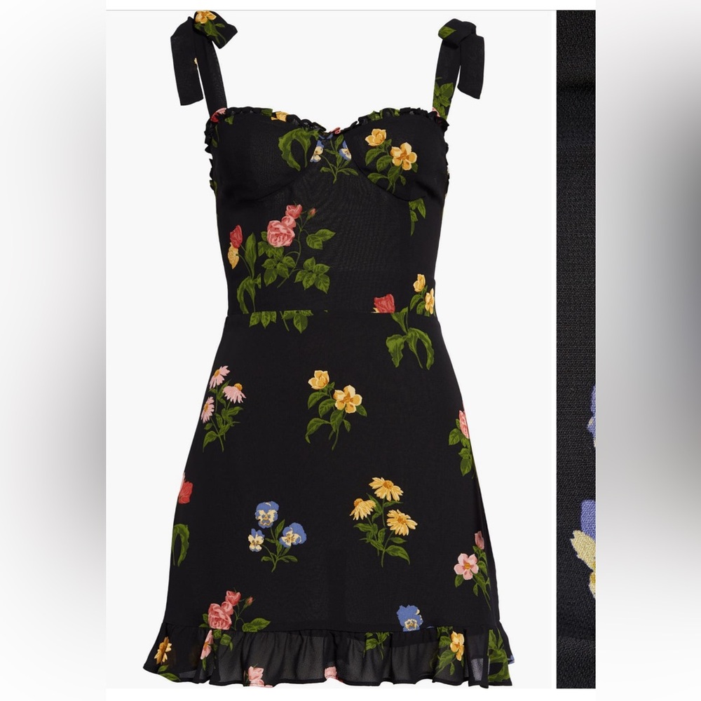 Reformation Christine Ruffle Detail Mini Dress
